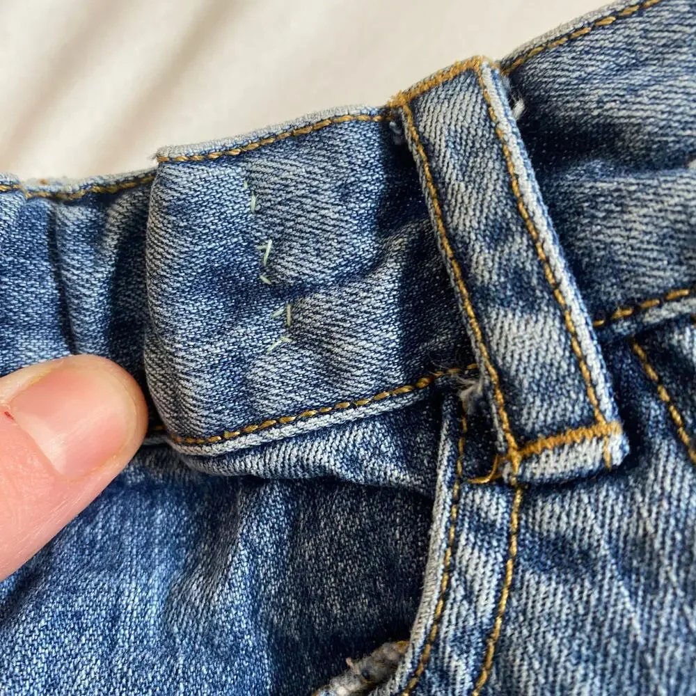 Vintage Gap Butterfly Embroidered Flare Stretch Denim Jeans Sz 7